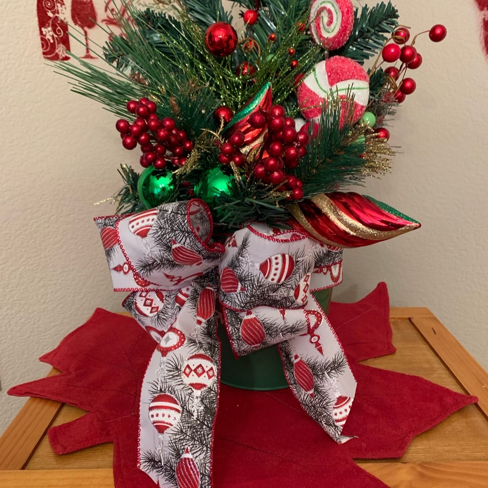 Christmas Floral Centerpiece Arrangement